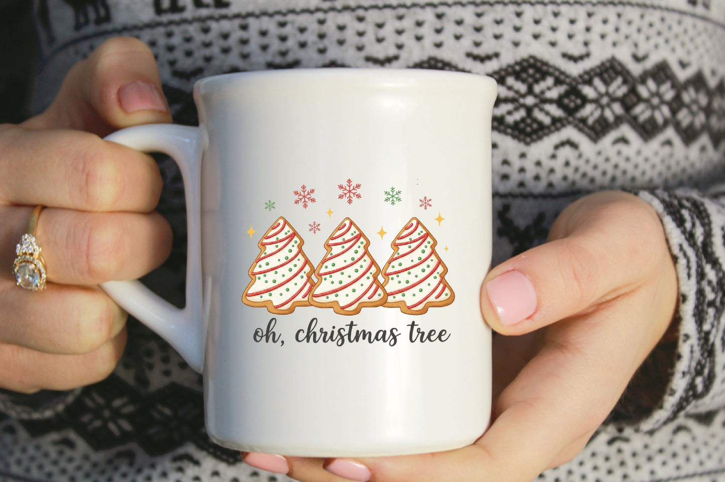 Oh Christmas Tree PNG Christmas Cookie Tree Sublimation Design