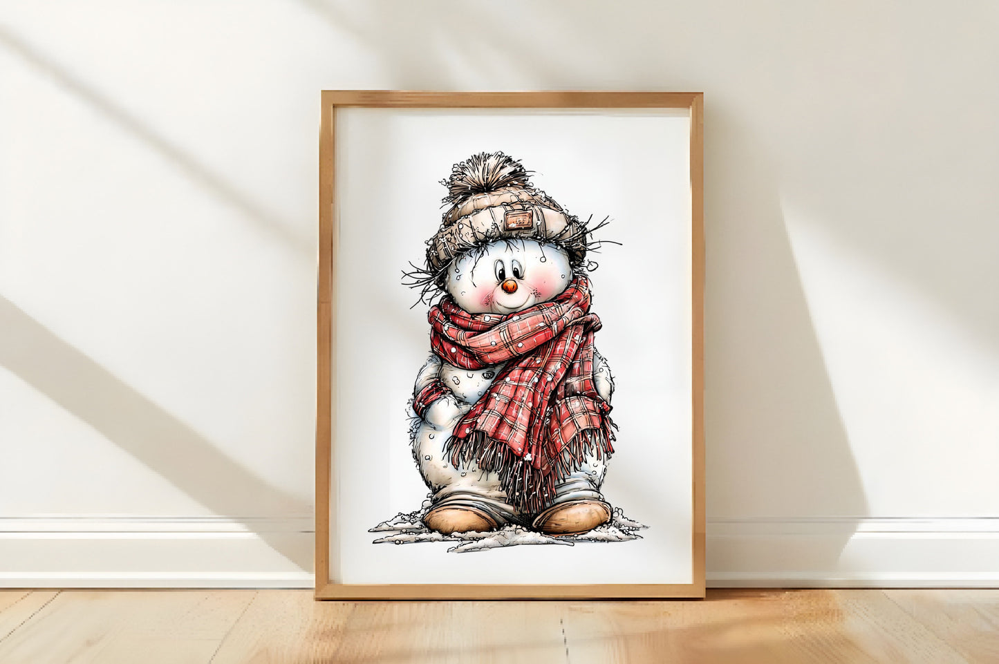 Christmas Whimsical Snowman Clipart PNG Bundle | Cute Watercolor Holiday Snowman Clipart | Festive Winter Snowman PNG