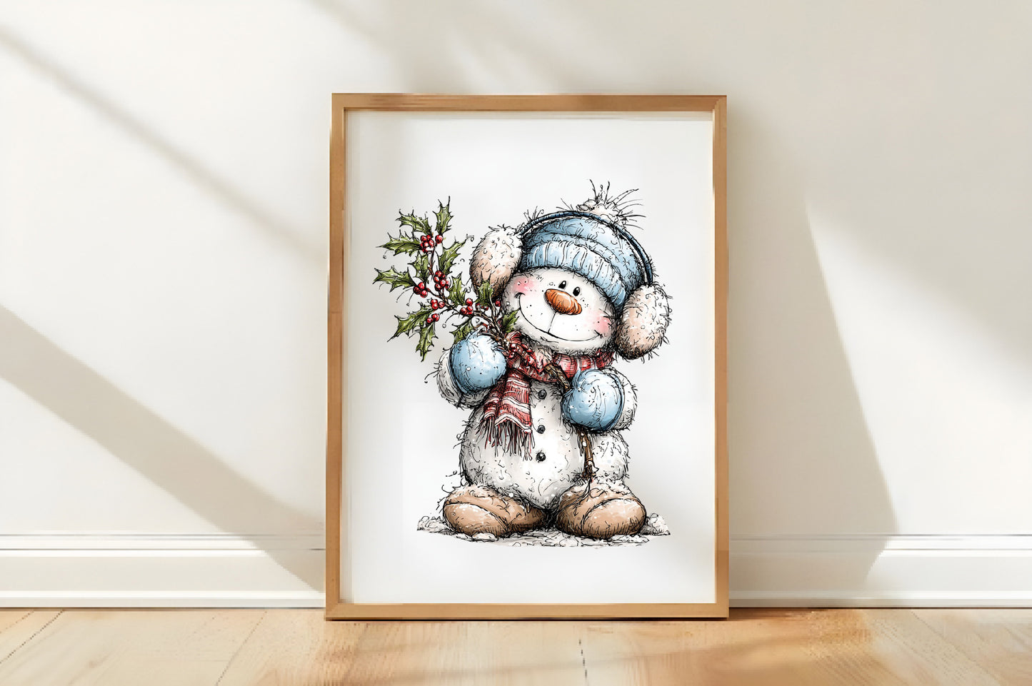 Christmas Whimsical Snowman Clipart PNG Cute Winter