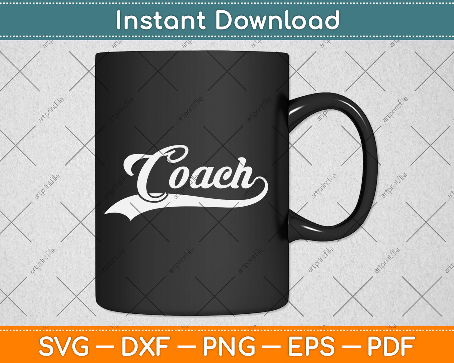 Coach Vintage Distressed Personal Trainer Coaching Gift Svg Digital Cutting File