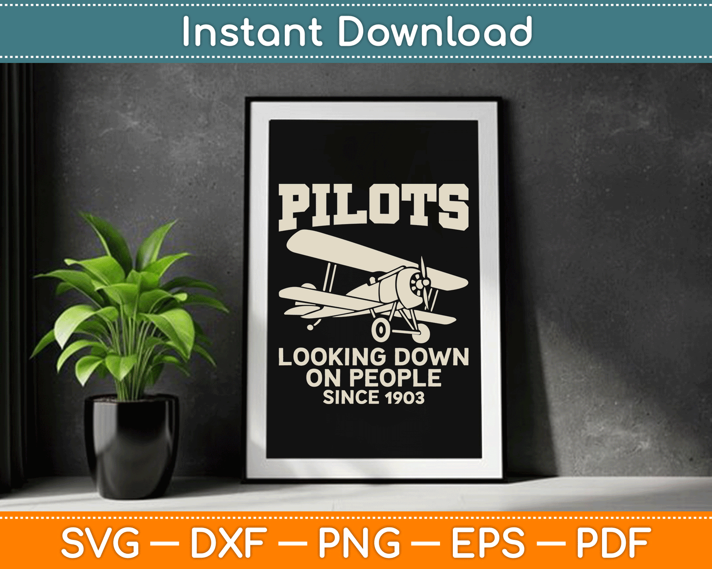 Cool Pilot For Men Women Aircraft Pilot Airplane Flying SVG Digital Cutting File