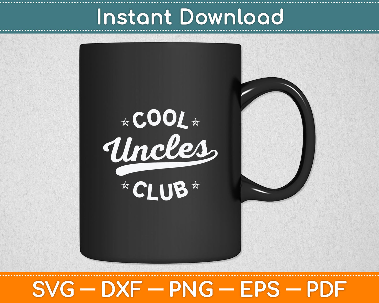 Cool Uncles Club Best Uncle Ever Funny Pocket Father's Day Svg Digital Cutting File