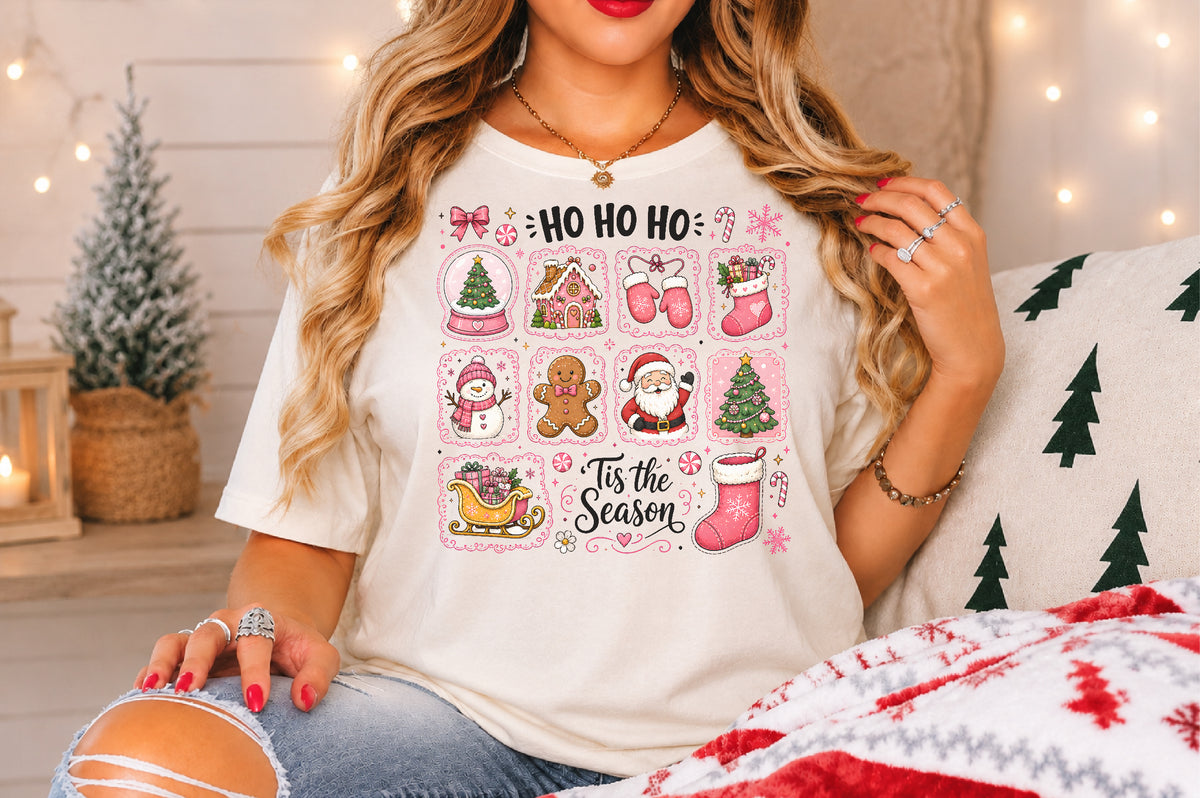 Coquette Pink Christmas PNG Cute Holiday Clipart Sublimation