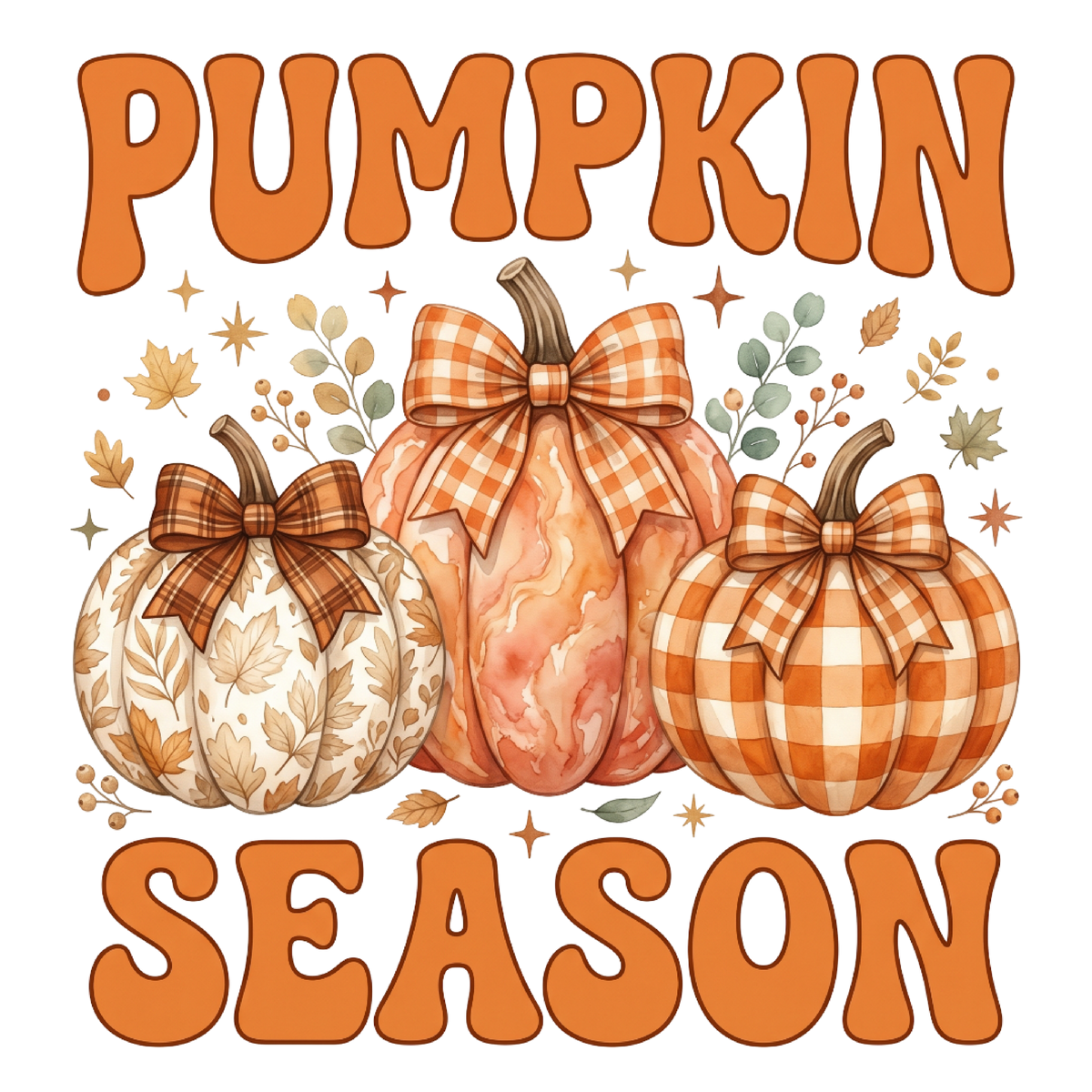 Coquette Pumpkin Season PNG
