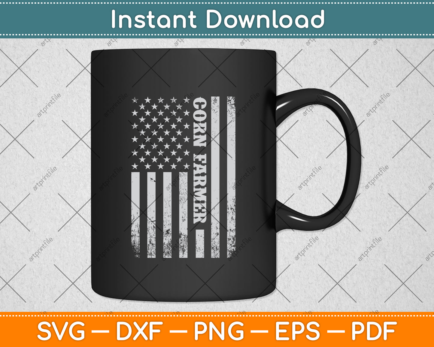 Corn Farmer American Flag 4th Of July Svg Digital Cutting File