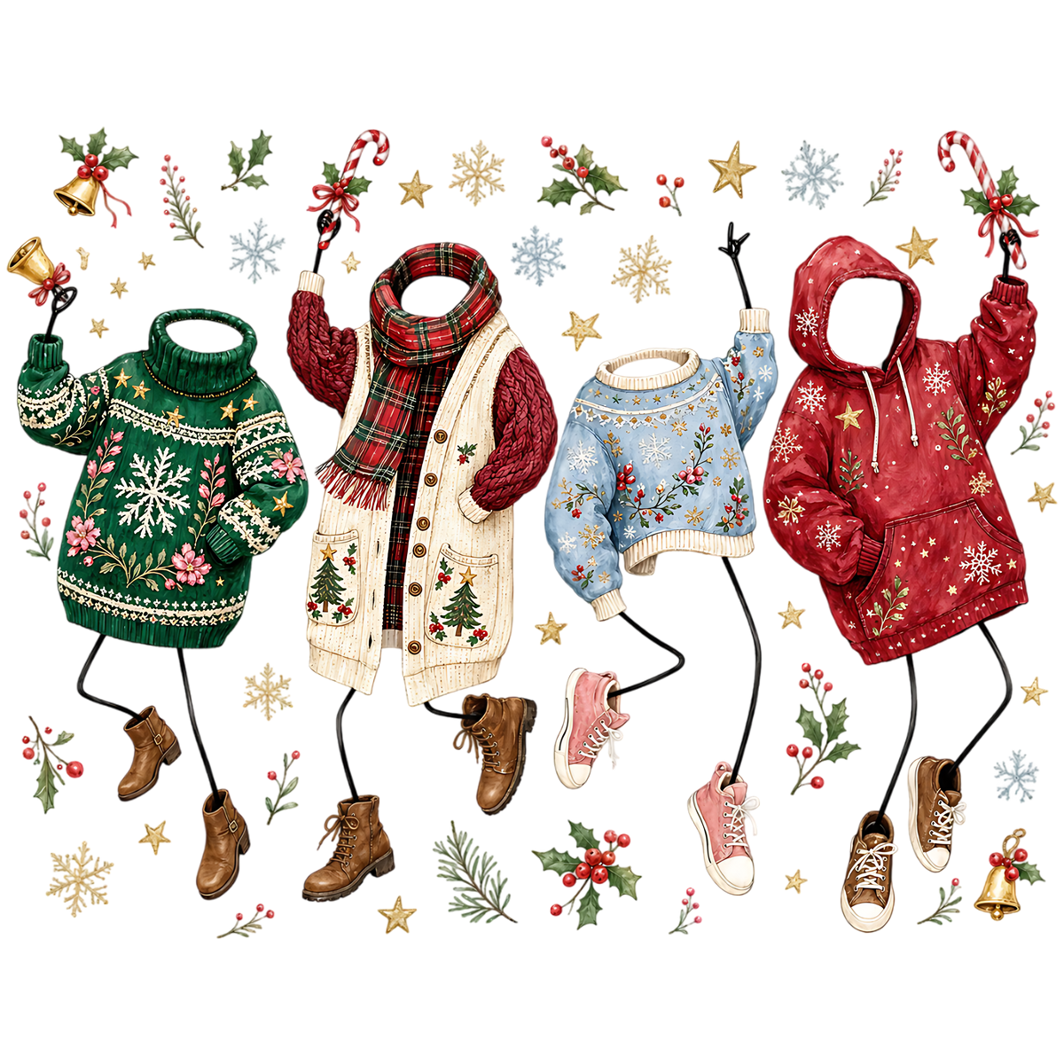 Cozy Christmas Sweater Clipart PNG