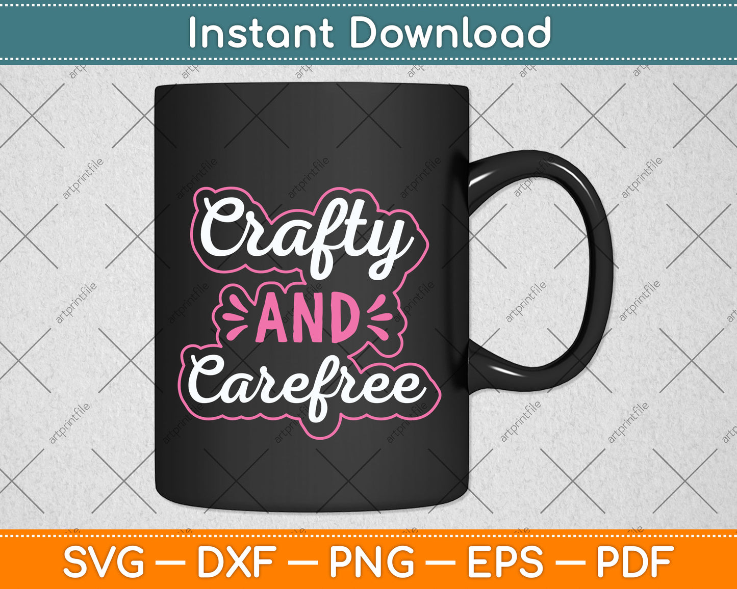 Crafty And Carefree Scrapbooking Svg Png Dxf Digital Cutting File