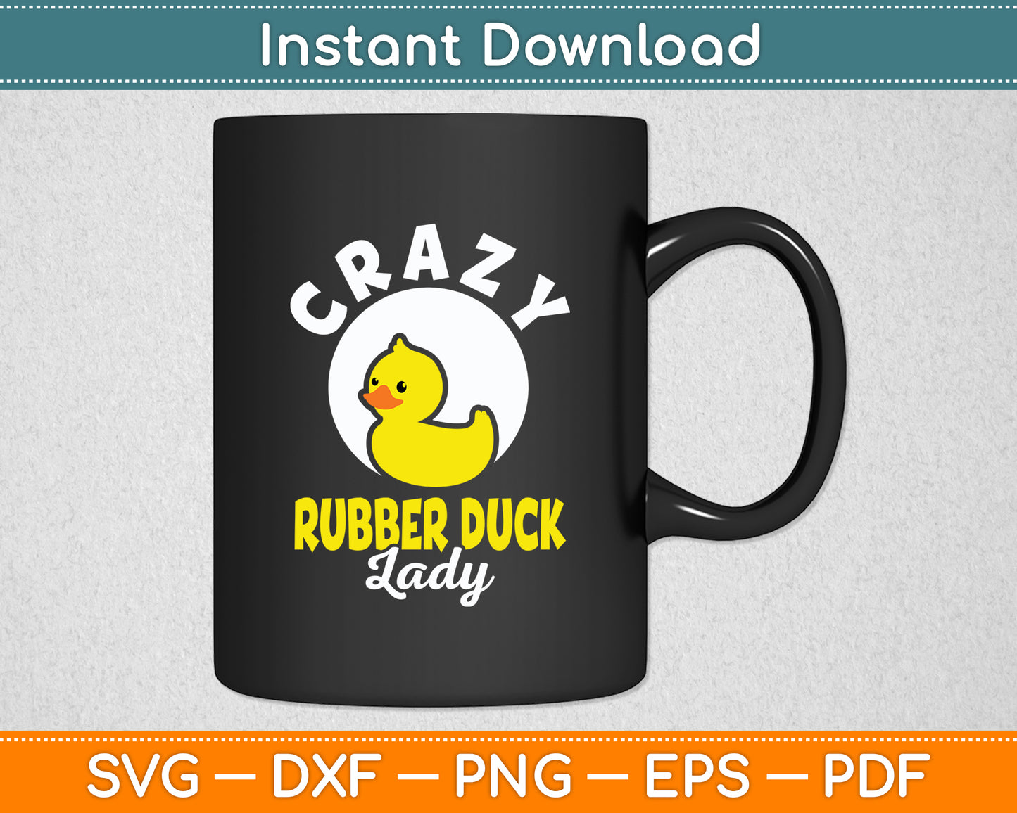 Crazy Rubber Duck Lady Bath Duckies Rubber Duck Svg Png Dxf Digital Cutting File