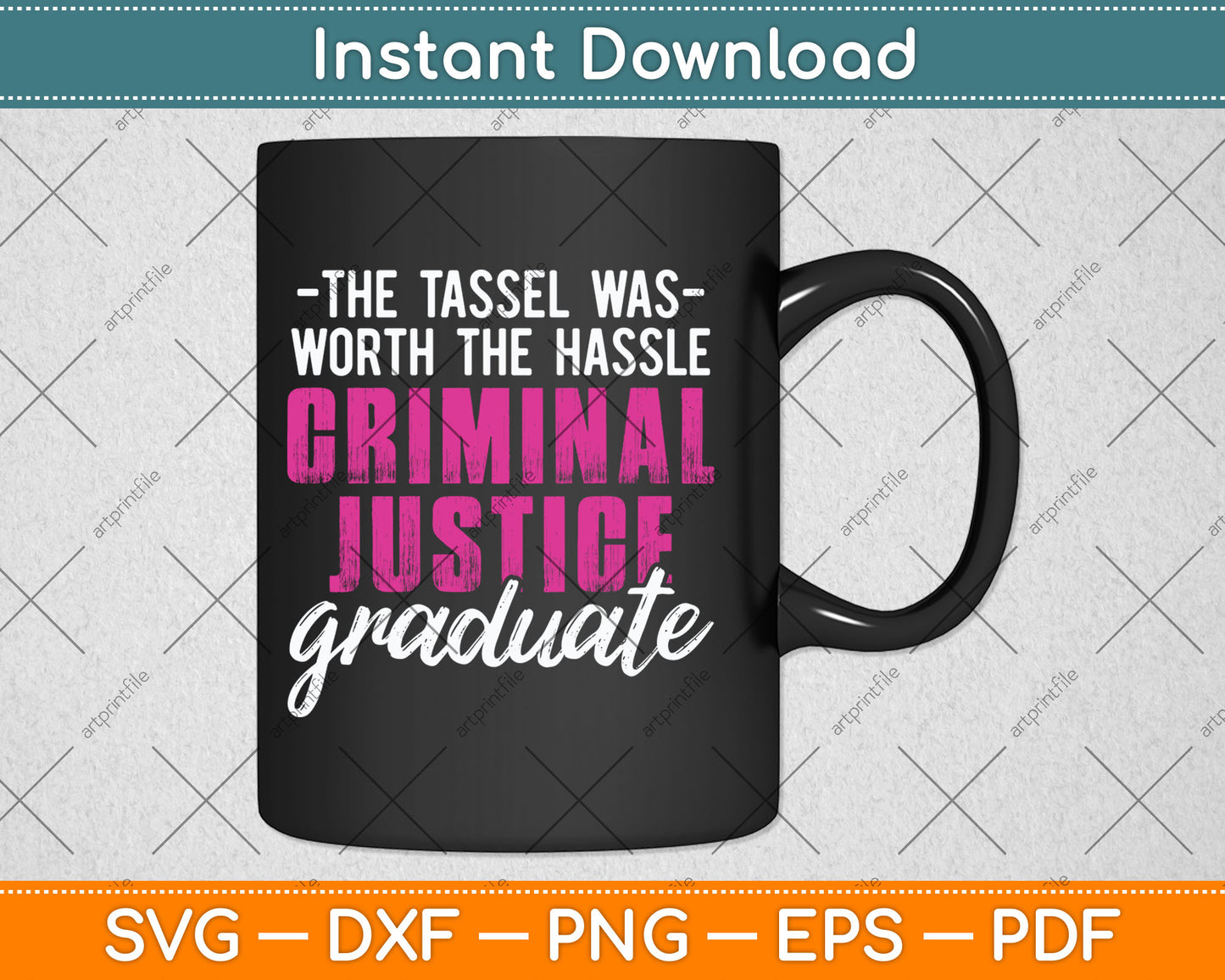Criminal Justice Degree Graduate Tassel Graduation Svg Digital Cutting File