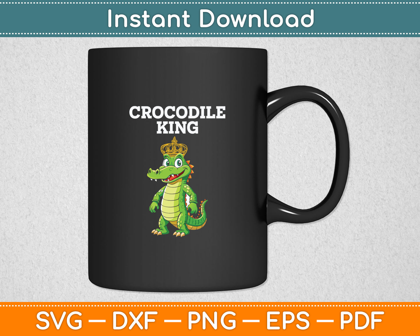 Crocodile King Svg Digital Cutting File