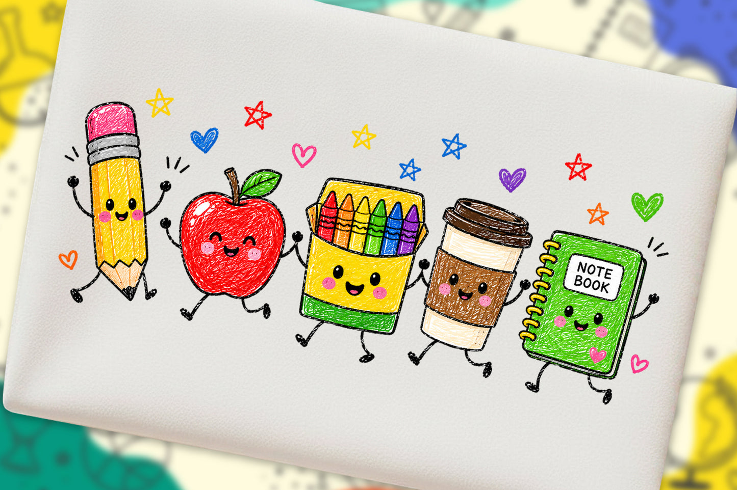 Cute Back to School PNG Bundle Kawaii School Supplies Clipart
