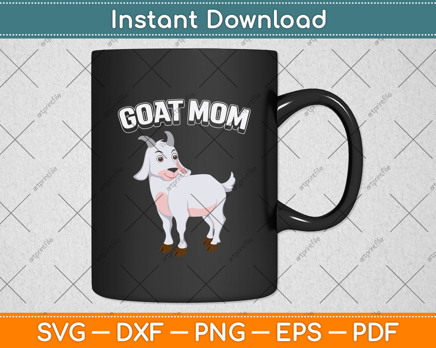 Cute Goat Mom Mothers Day Svg Digital Cutting File