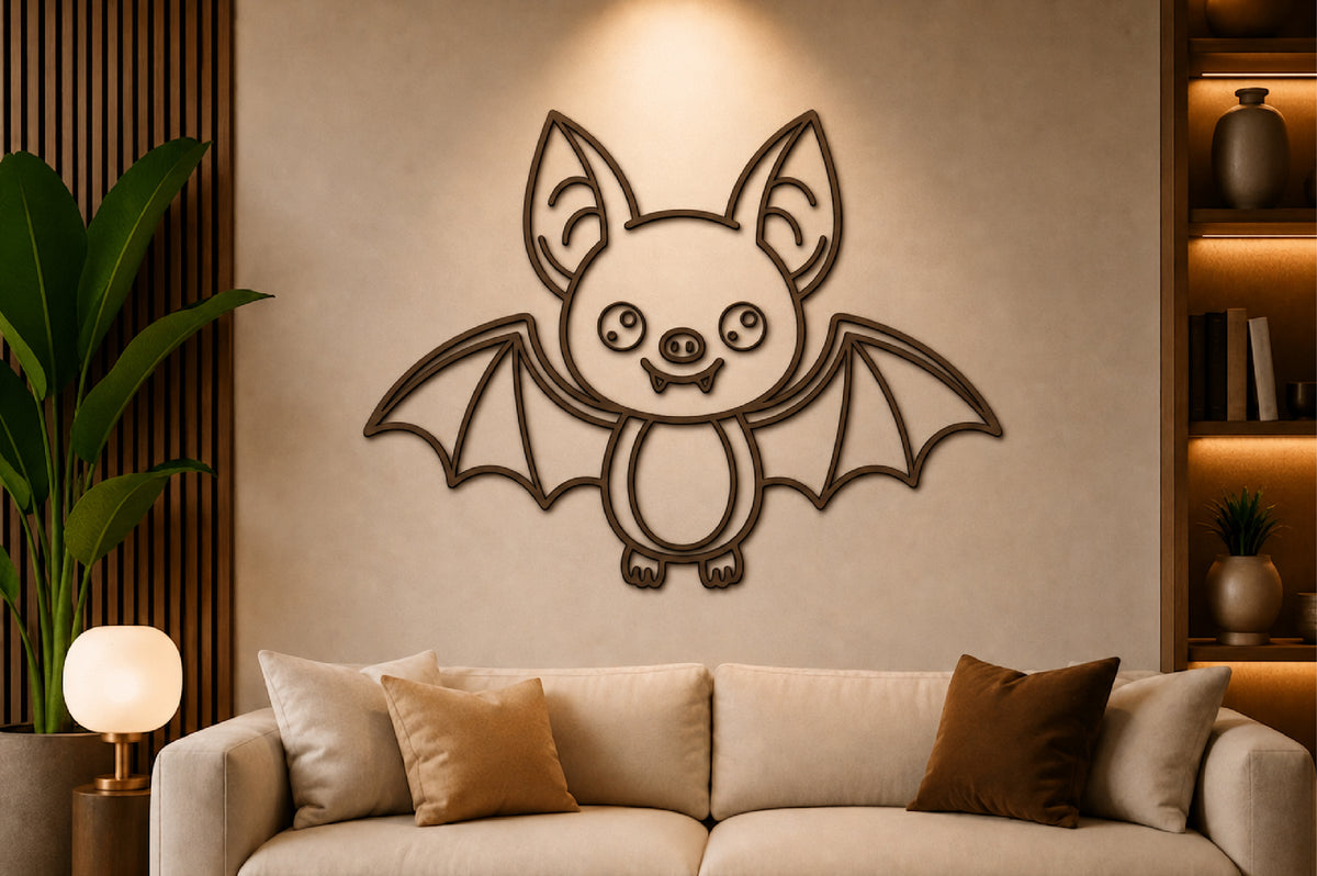 Cute Halloween Bat Laser Cut SVG