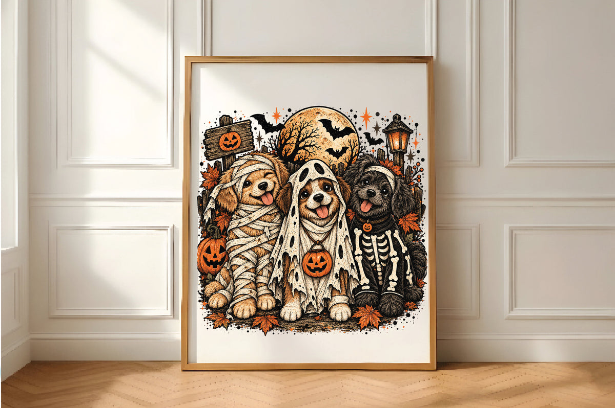 Cute Halloween Dogs PNG Clipart