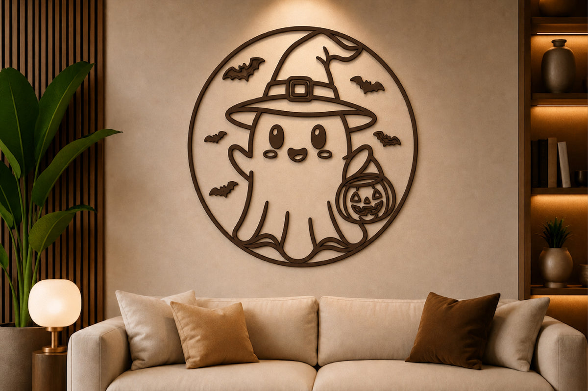 Cute Halloween Ghost Laser Cut SVG