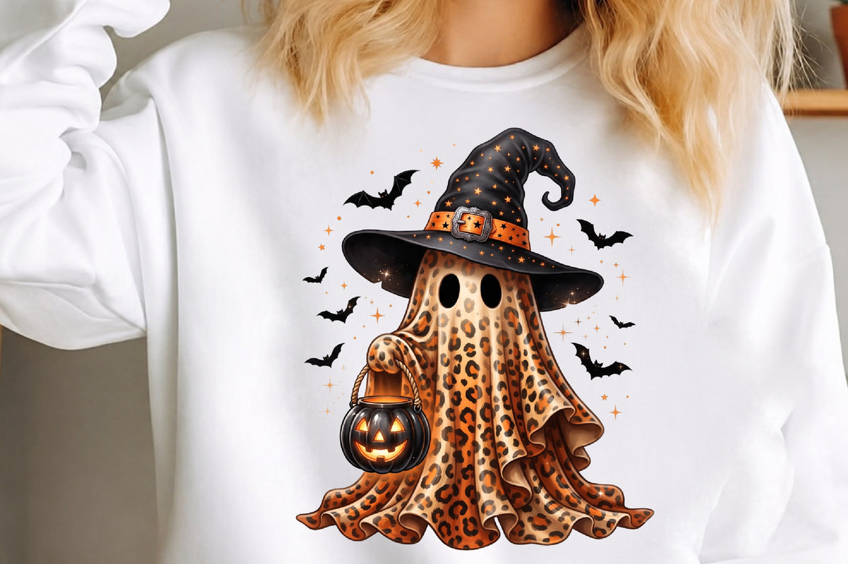 Leopard Halloween Ghost PNG