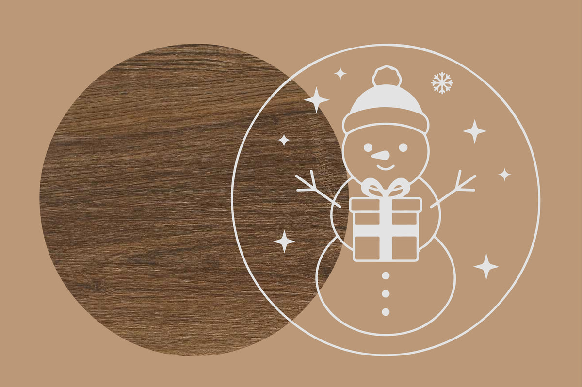 Cute Snowman Round Sign Laser Cut SVG