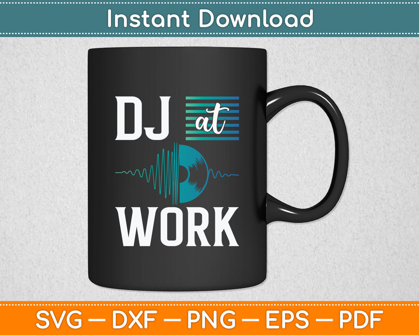 DJ at Work Music Player Svg Digital Cutting File