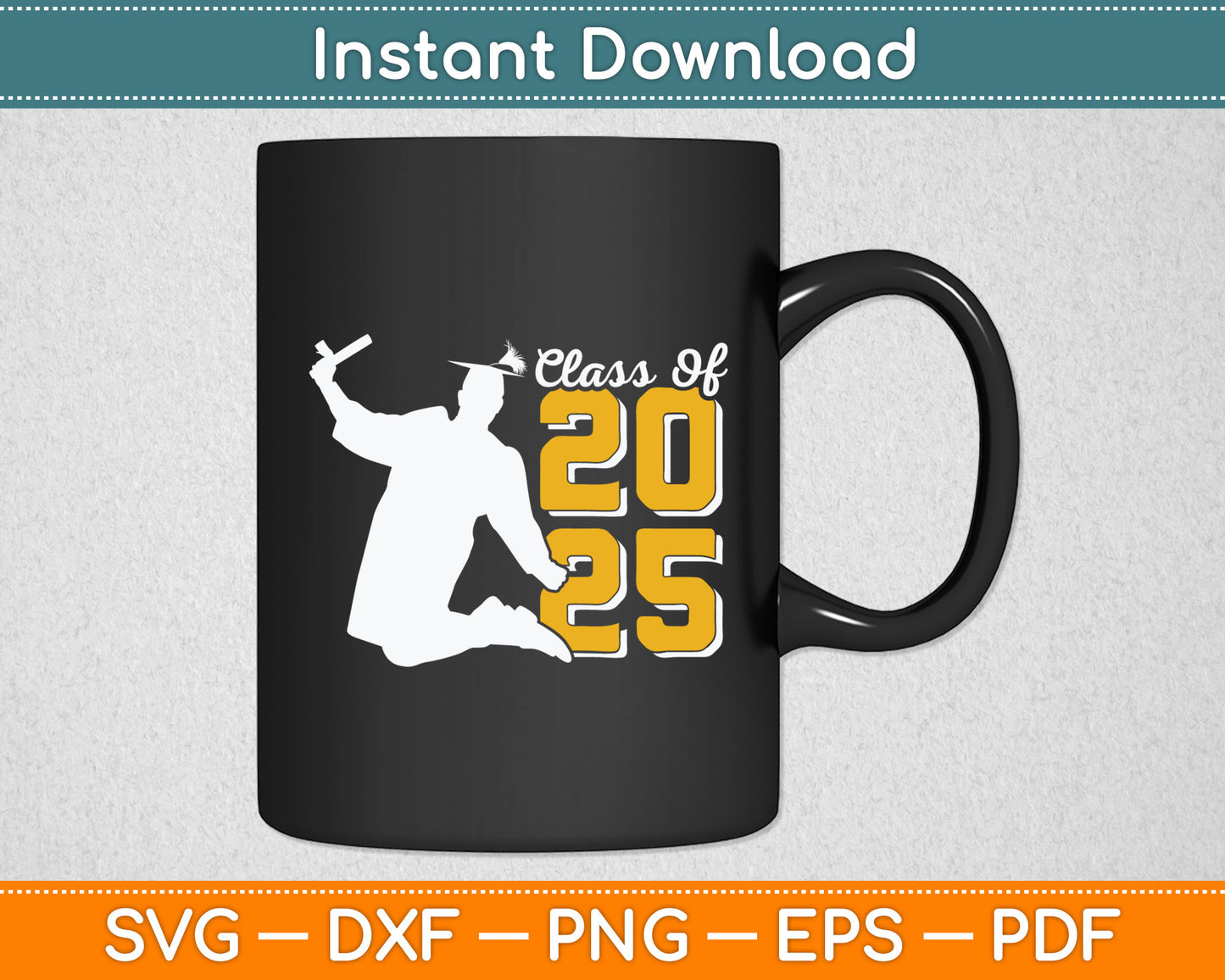 Dabbing Graduation Class Of 2025 Gift Men Funny Graduation Svg Digital Cutting File