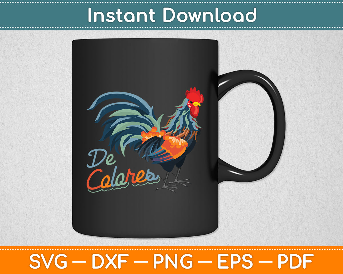 DeColores Cursillo Rooster Svg Png Dxf Digital Cutting File