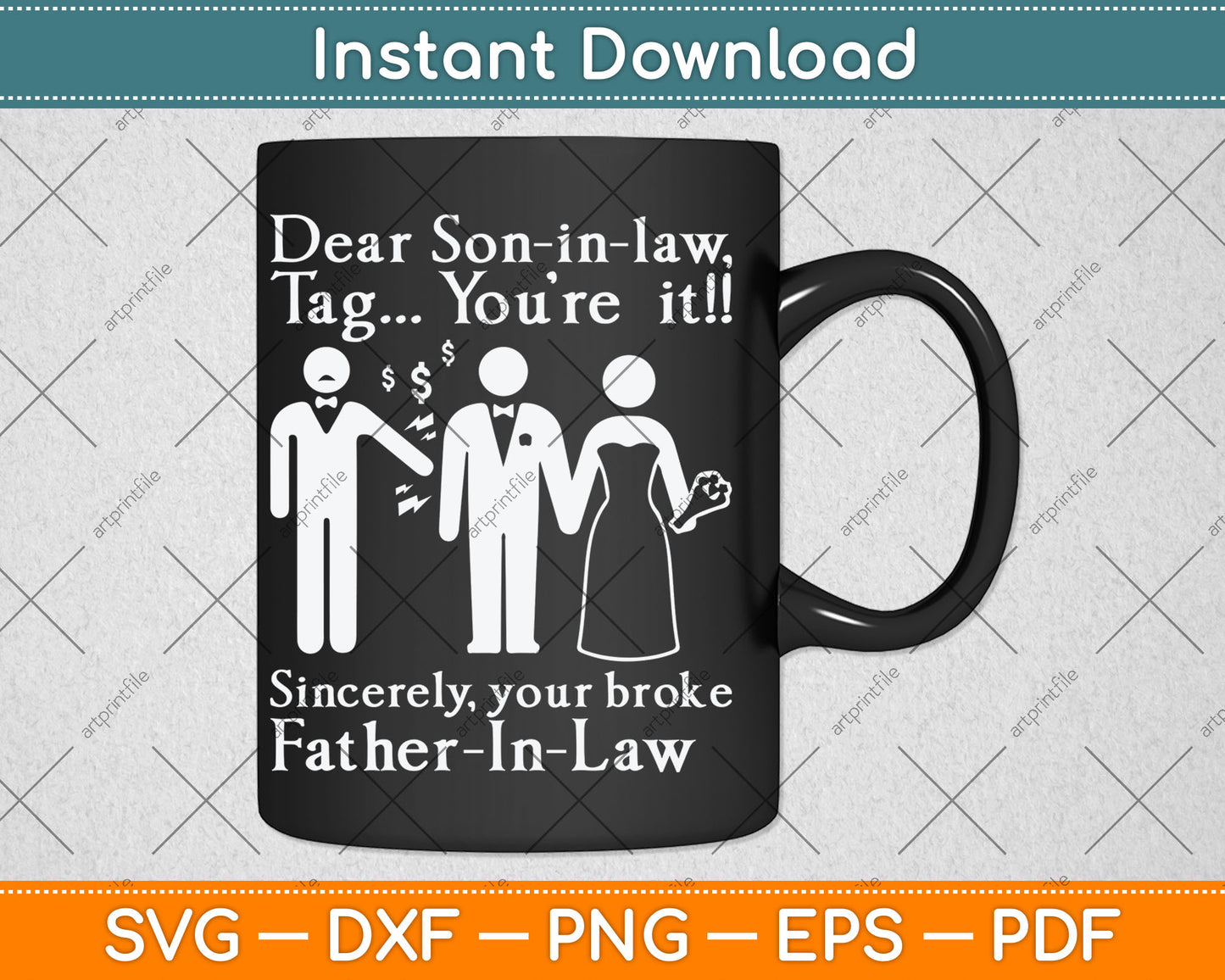 Dear Son-In-Law - Father Of The Bride Dad Wedding Marriage Svg Digital Cutting File