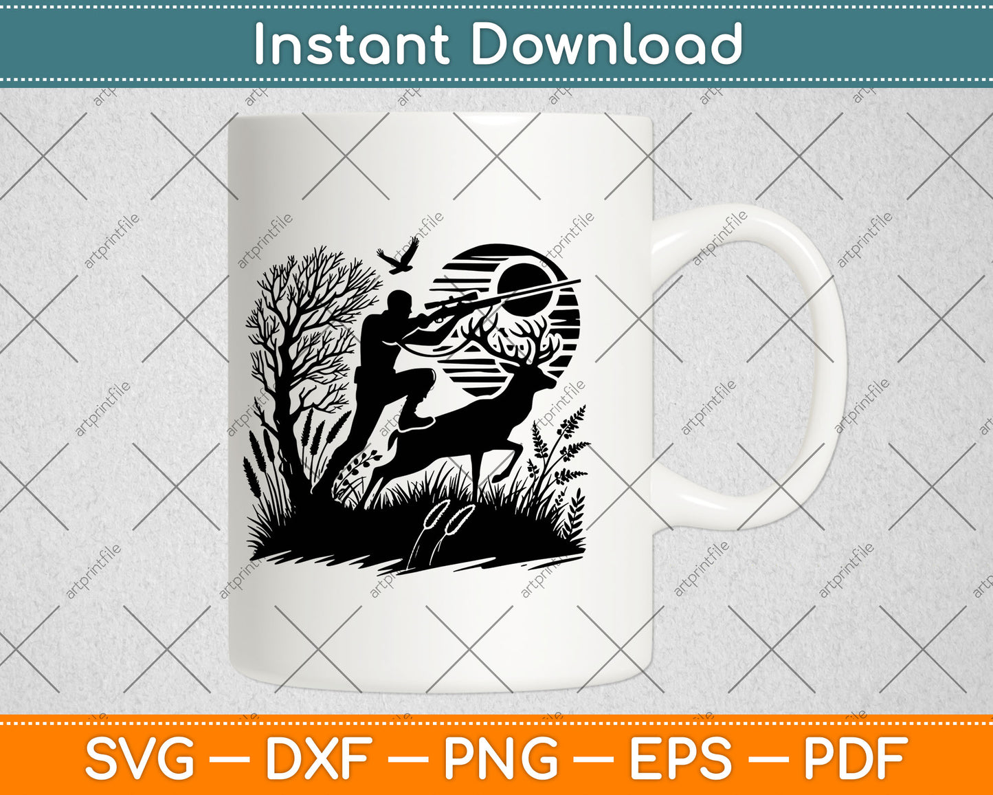 Deer Hunting Svg Digital Cutting File