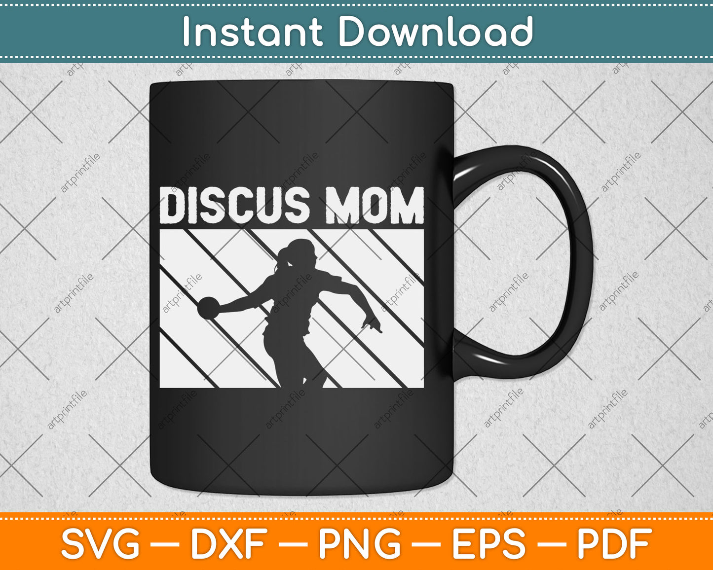 Discus Mom Track And Field Discus Throwing Athlete Thrower Svg Digital Cutting File