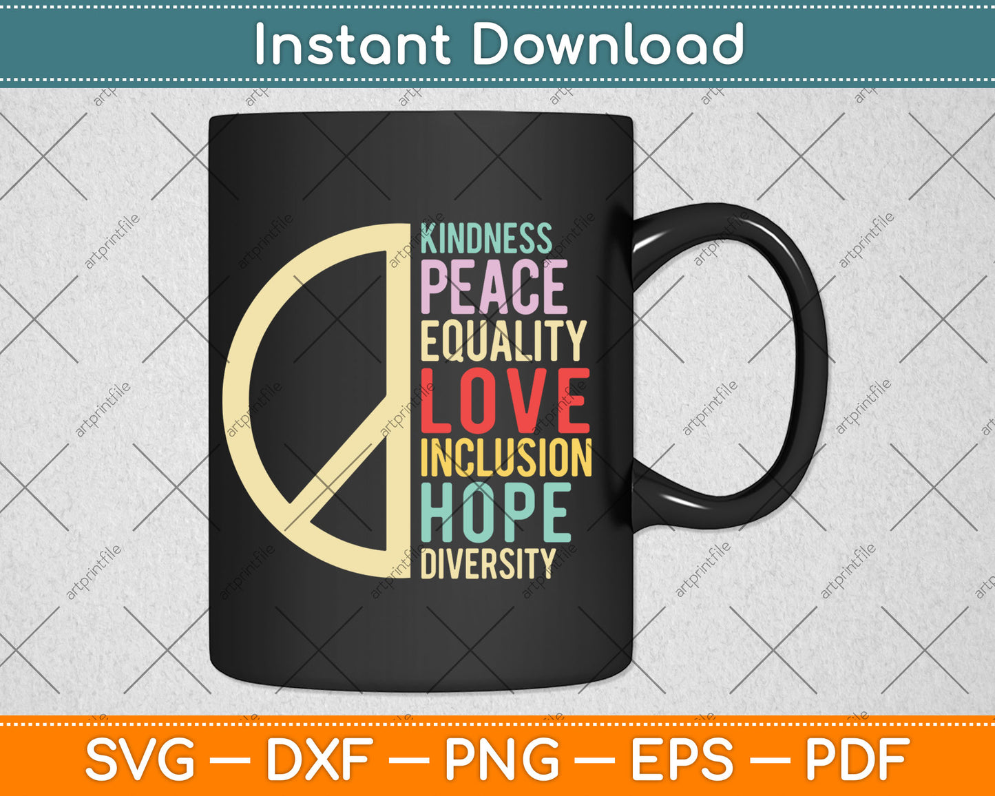Diversity Equality Love Peace Human Rights Social Justice Svg Digital Cutting File