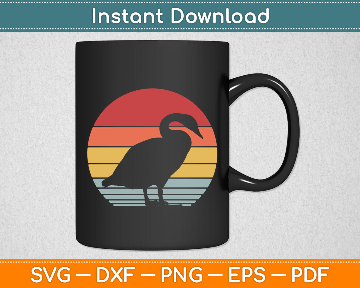 Duck Farm Animal Duck Lover Duck Retro Vintage Svg Png Dxf Digital Cutting File