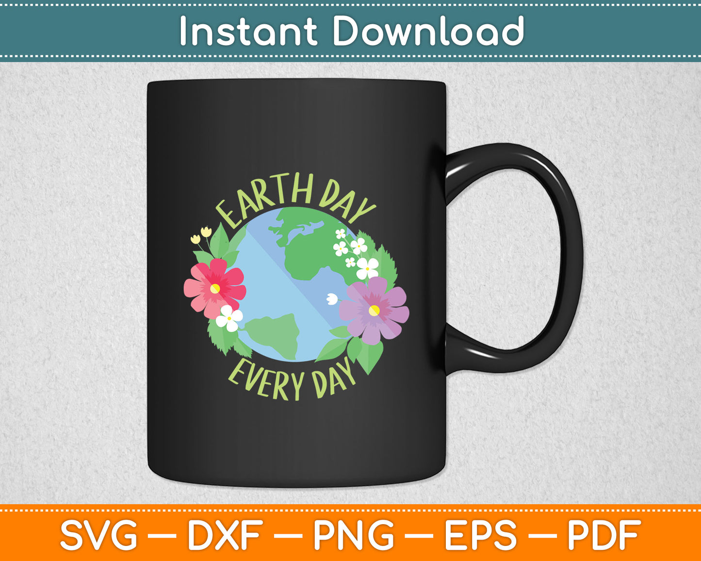 Earth Day Everyday Retro Environmental Svg Digital Cutting File