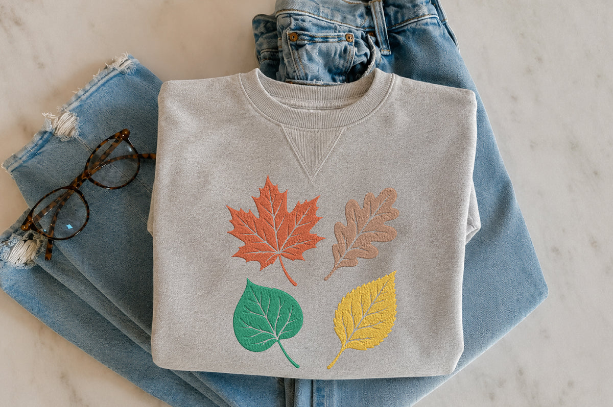 Fall Embroidery Design – Autumn Machine Embroidery Pattern, Cozy Fall Seasonal Embroidery Design