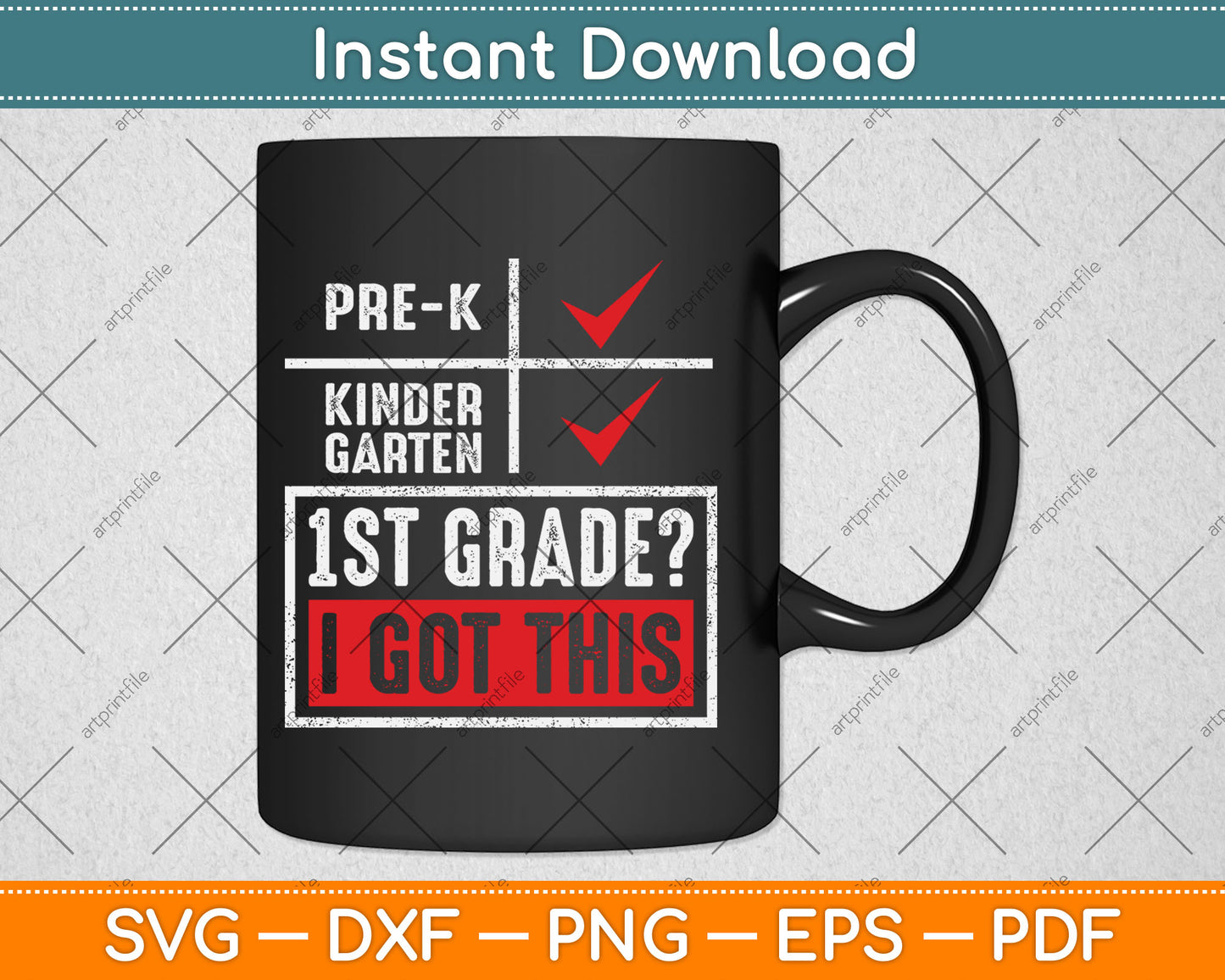 First Day Of First Grade Gift Boys Girls Back To School Svg Digital Cutting File