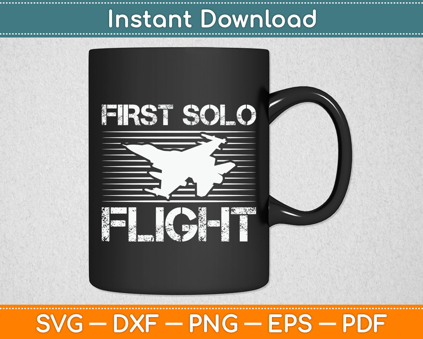 First Solo Flight Plane Aircraft Pilot Flight Svg Png Dxf Digital Cutting File