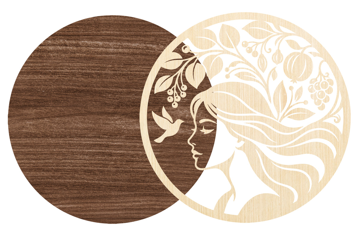 Floral Woman Laser Cut SVG