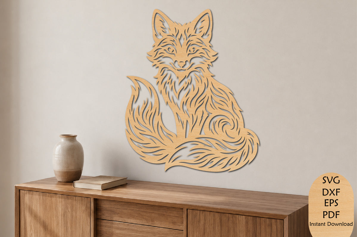 Fox Wall Art Laser Cut SVG File