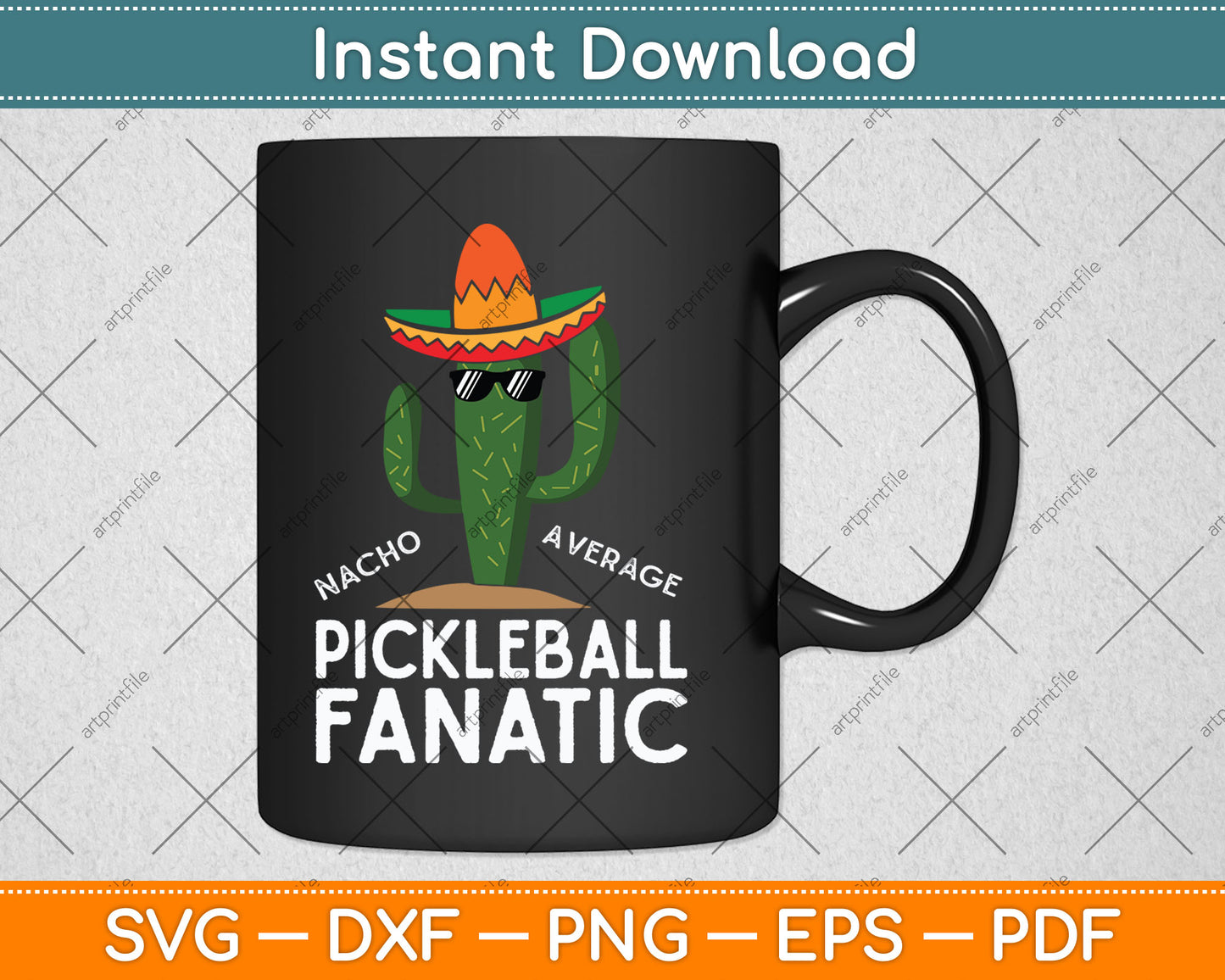 Nacho Average Pickleball Fanatic Funny Mexican Svg Digital Cutting File