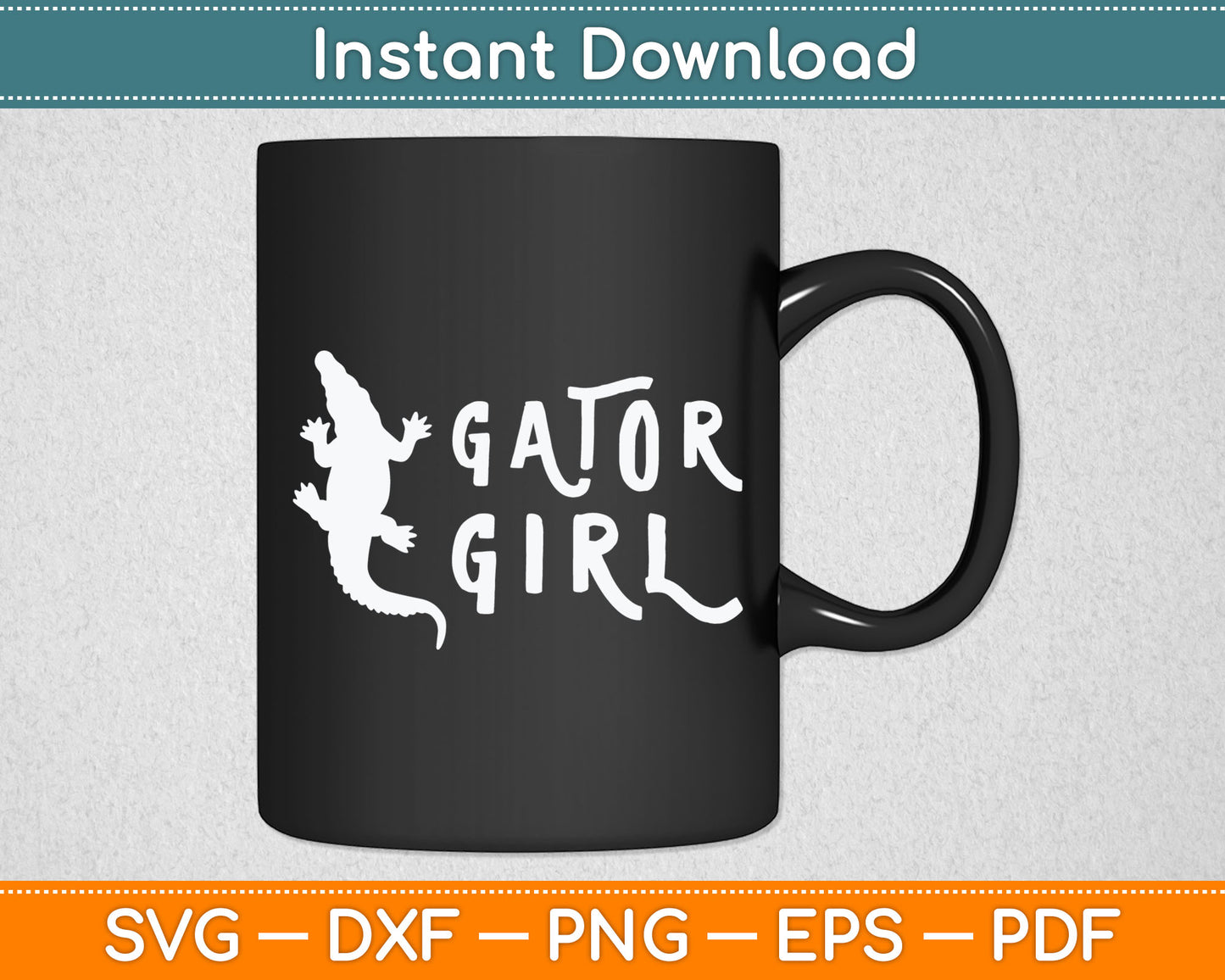 Fun Gator Girl Reptile Alligator Svg Digital Cutting File