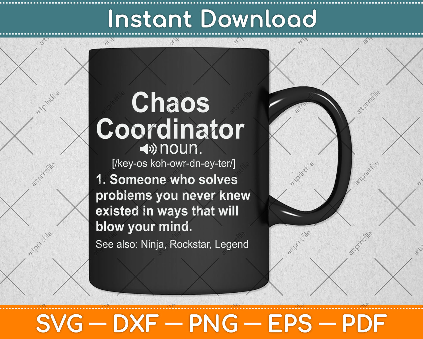 Funny Chaos Definition For Women Men Svg Digital Cutting File