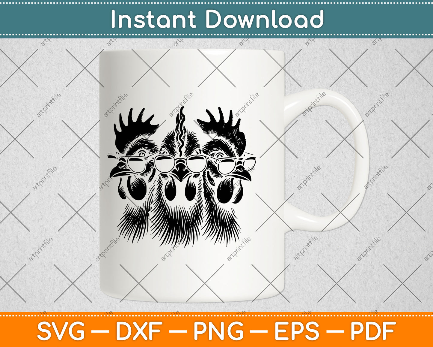 Funny Chicken Peeking Rooster Svg Digital Cutting File