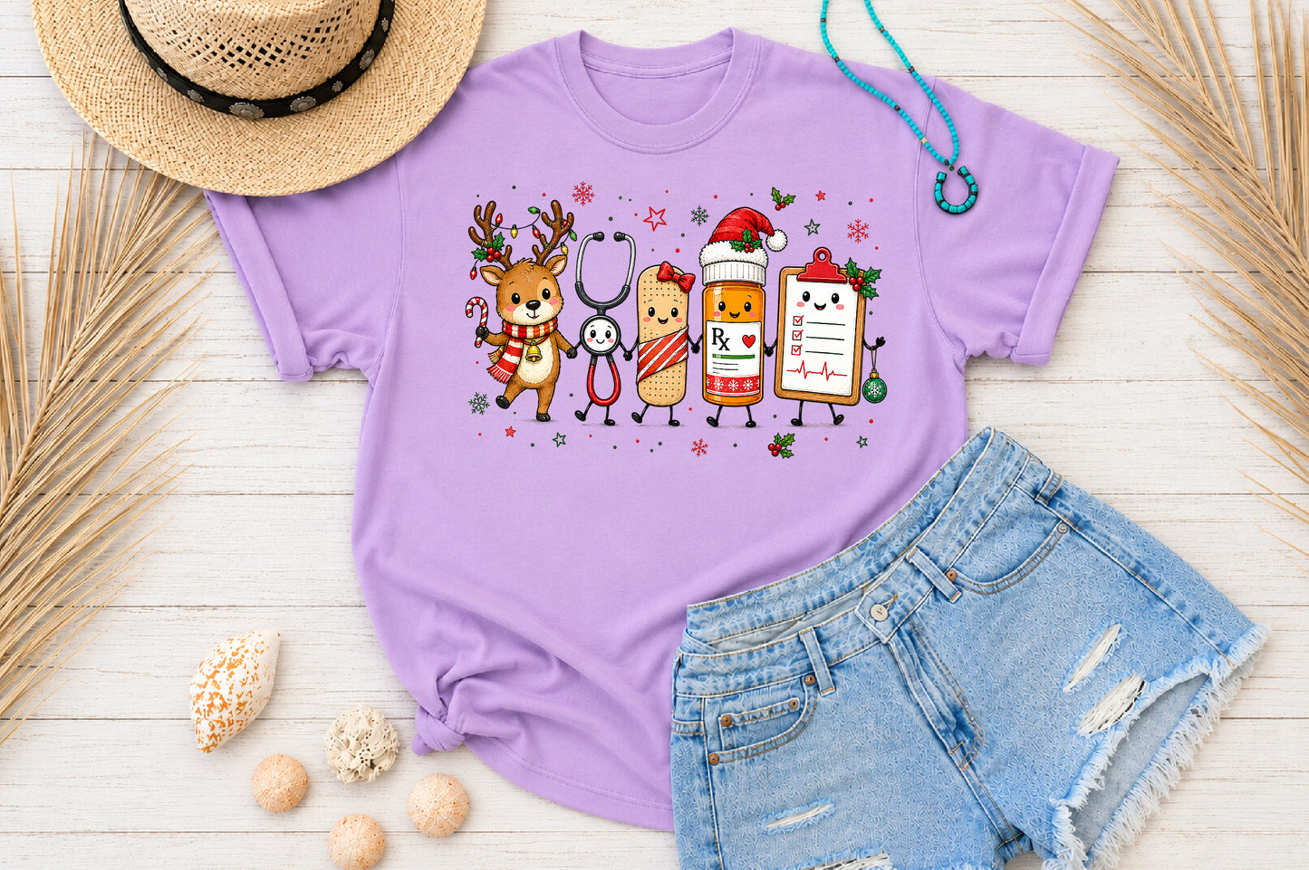 Funny Christmas Medical Team PNG Sublimation Design