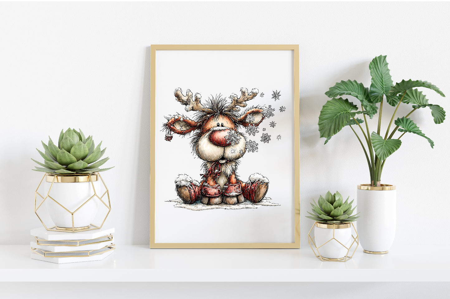 Funny Christmas Reindeer Clipart PNG