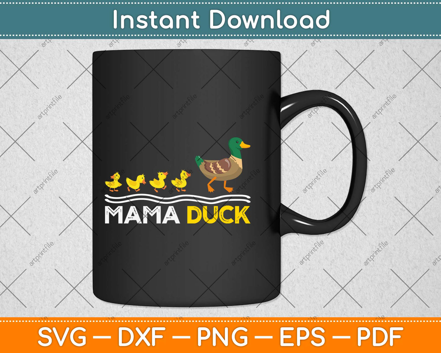 Funny Duck Lover Mama Duck Svg Png Dxf Digital Cutting File