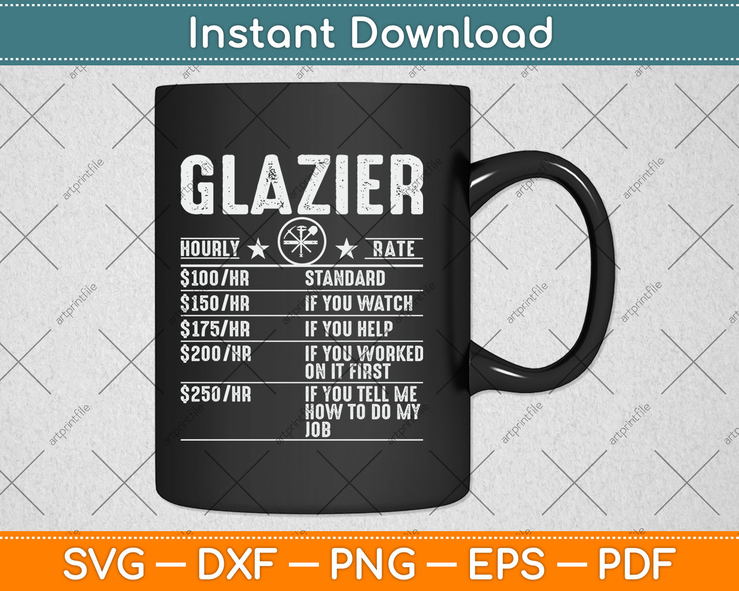 Funny Glazier Hourly Rate Labor Rates Glazier Svg Digital Cutting File