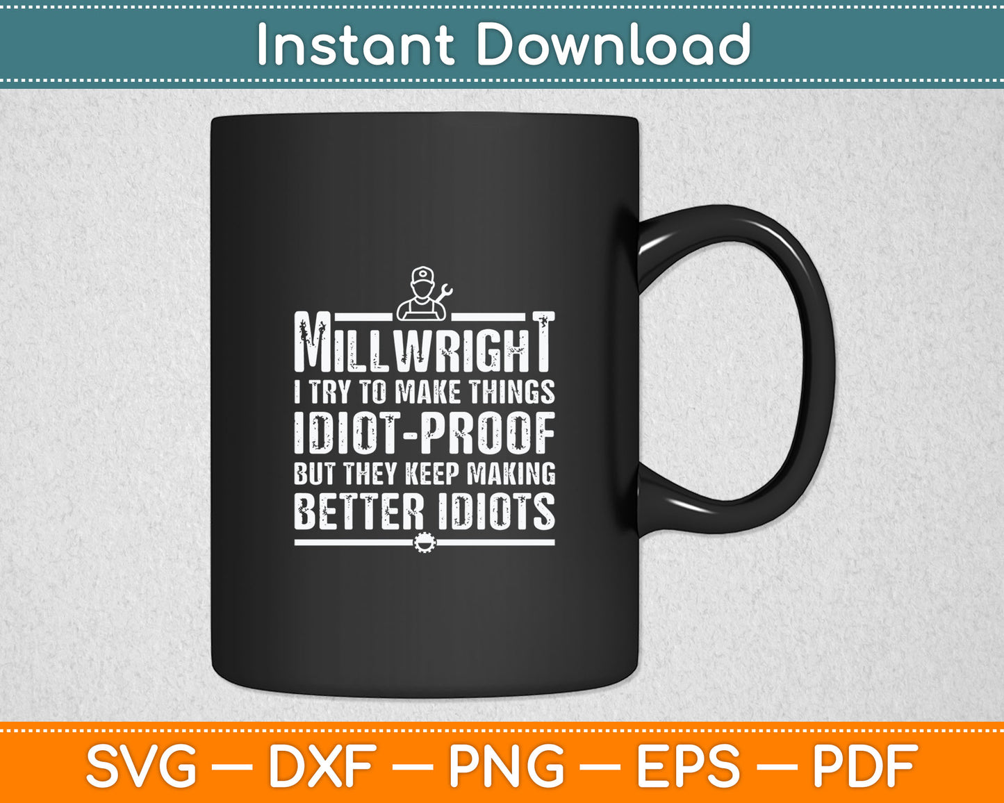 Funny Millwright Art Men Dad Millwright Machinist Engineer Svg Digital Cutting File