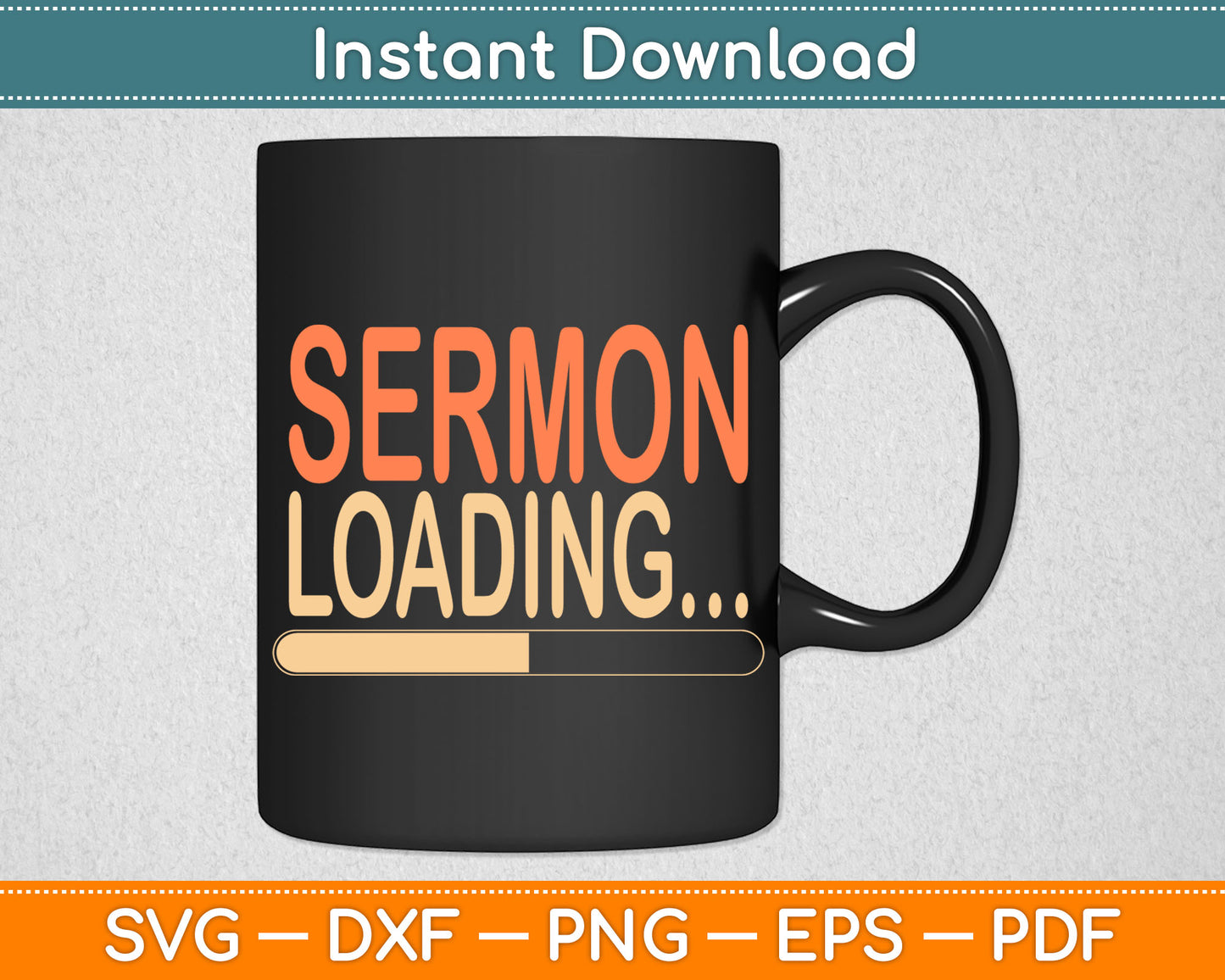 Funny Pastor Sermon Loading Svg Digital Cutting File