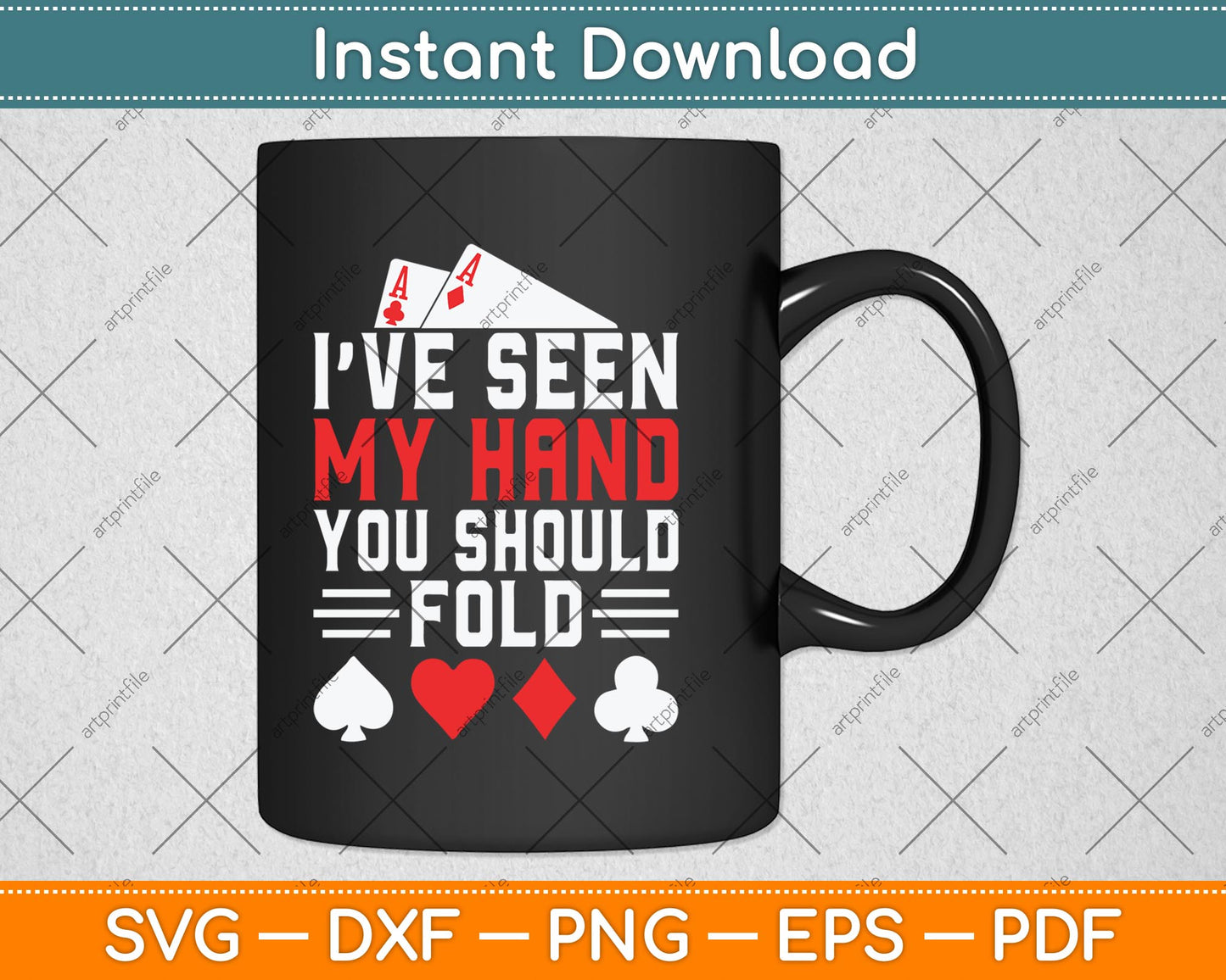 Funny Poker - Texas Holdem Lucky Poker Svg Digital Cutting File