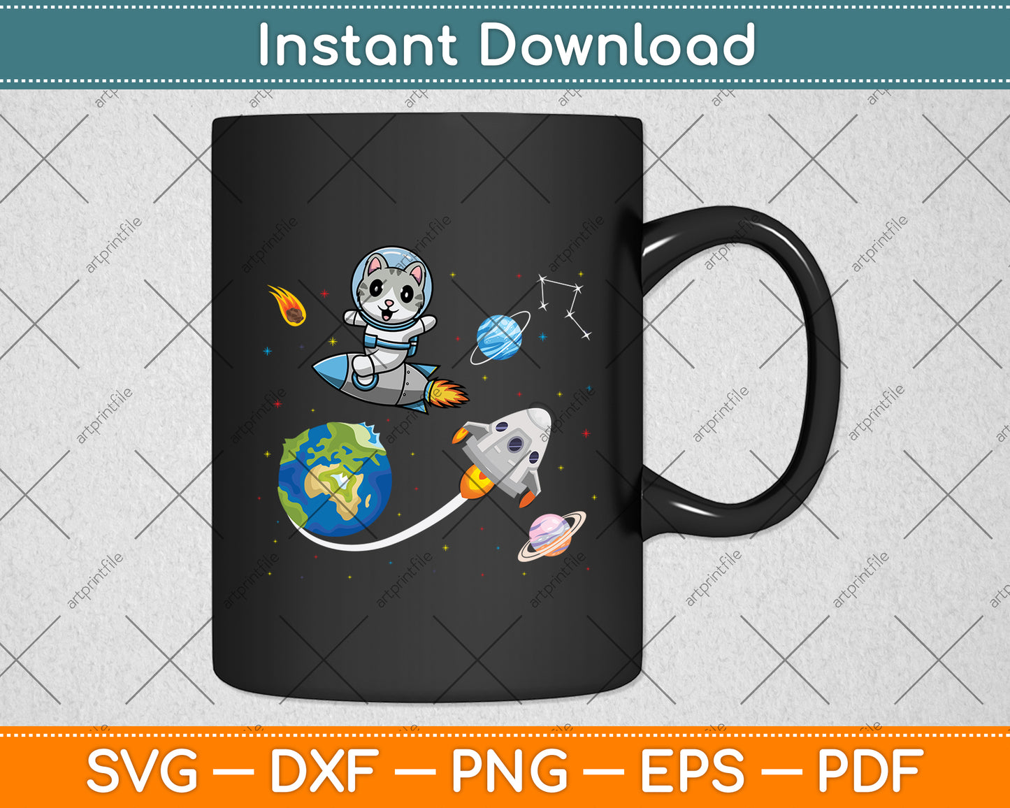 Funny Space Wombat Svg Png Dxf Digital Cutting File