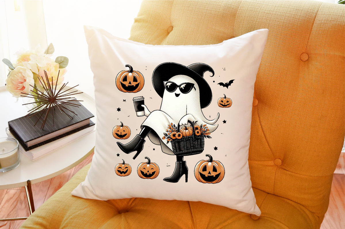 Ghost Coffee Halloween Fall Pumpkin PNG