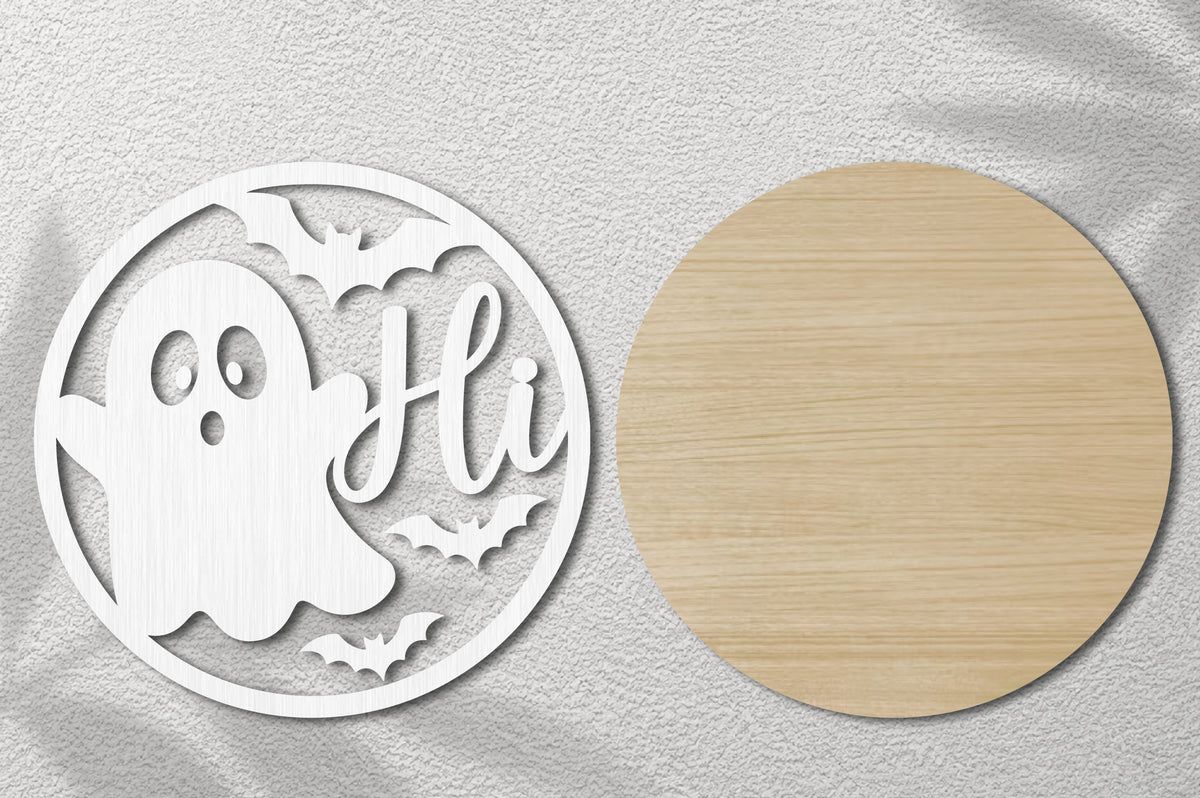 Ghost Hi Halloween SVG