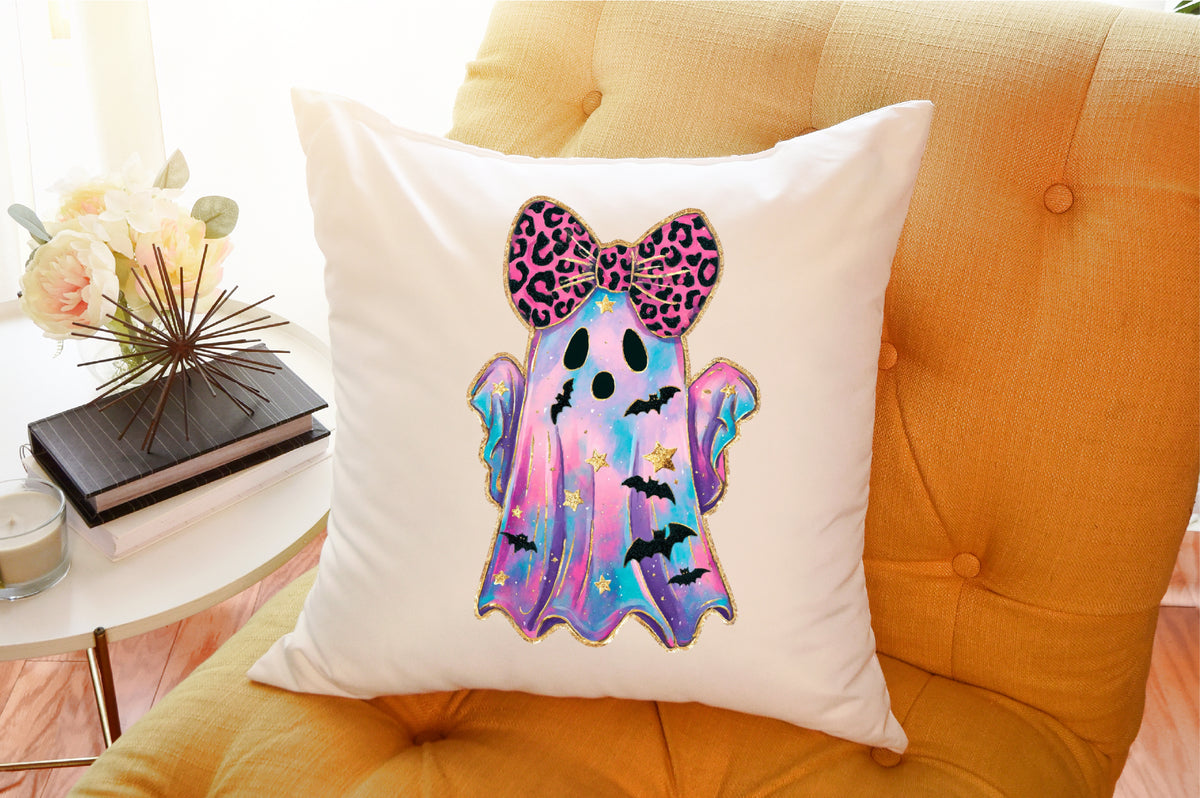 Glitter Leopard Halloween Ghost PNG